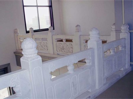 正觀蓮花苞漢白玉石欄板